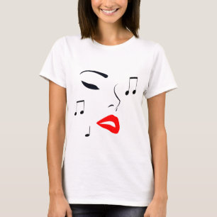 T-shirt Musique de visage féminine
