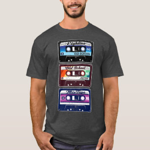 T-shirt Musique des années 80 cassettes Rétro Mixtape Cade