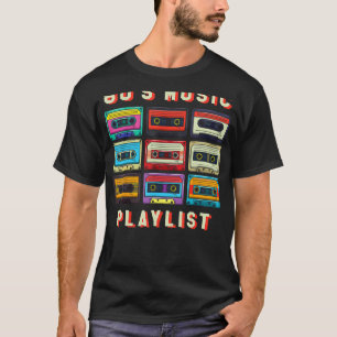 T-shirt Musique des années 80 Playlist 1980 Cassette Colle