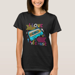 T-shirt Musique des années 80 Tape Retro Era Née dans les