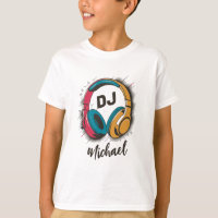 Musique DJ casque coloré Nom personnalisé