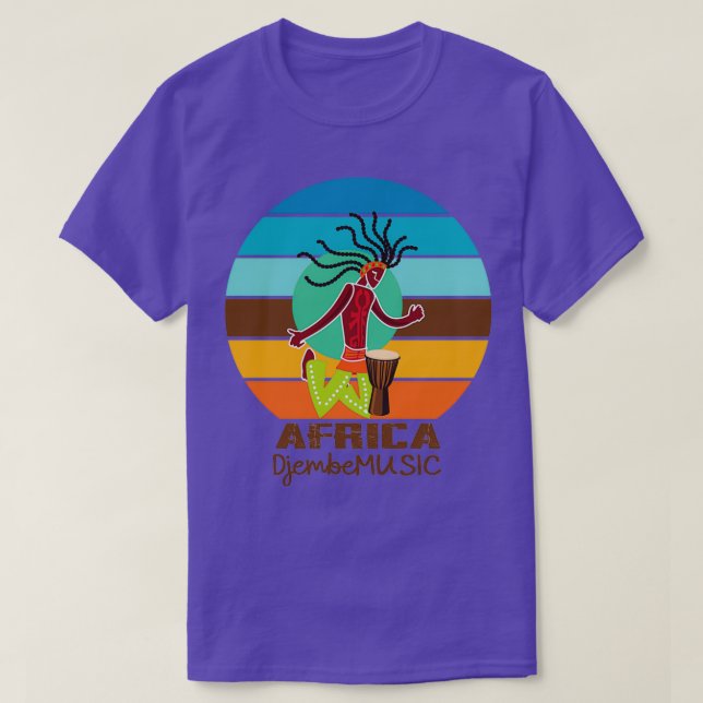 T-shirt MUSIQUE DJEMBE D'AFRIQUE vintage (Design devant)