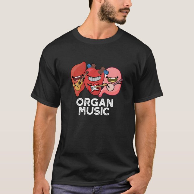 T-shirt Musique d'orgue amusant Anatomie Corps pièces jeu (Devant)