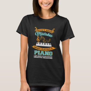 T-shirt Musique drôle Piano Piano Clés de clavier Musicien