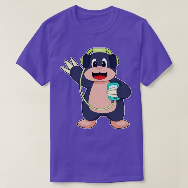 T-shirt Musique du casque mobile (Design devant)