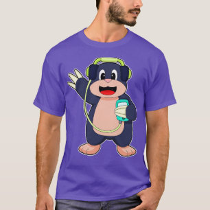 T-shirt Musique du casque mobile