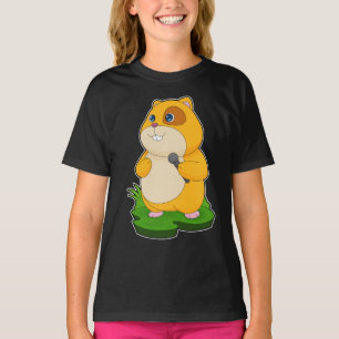 T-shirt Musique du microphone du chanteur Hamster