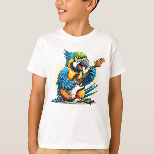 T-shirt Musique du rock perroquet (Devant)