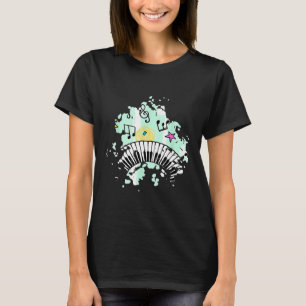T-shirt Musique En Moi Notes Musicales Piano Musique Cadea