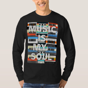 T-shirt Musique Est Mon Âme Inspirant Musique Retro Vintag