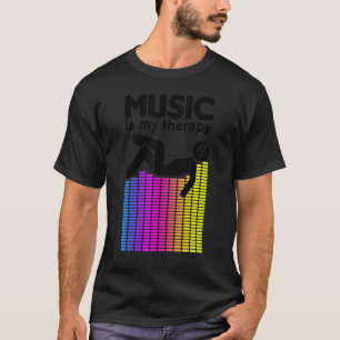 T-shirt Musique Est Mon Equalizer Thérapeutique Dj Rainbow