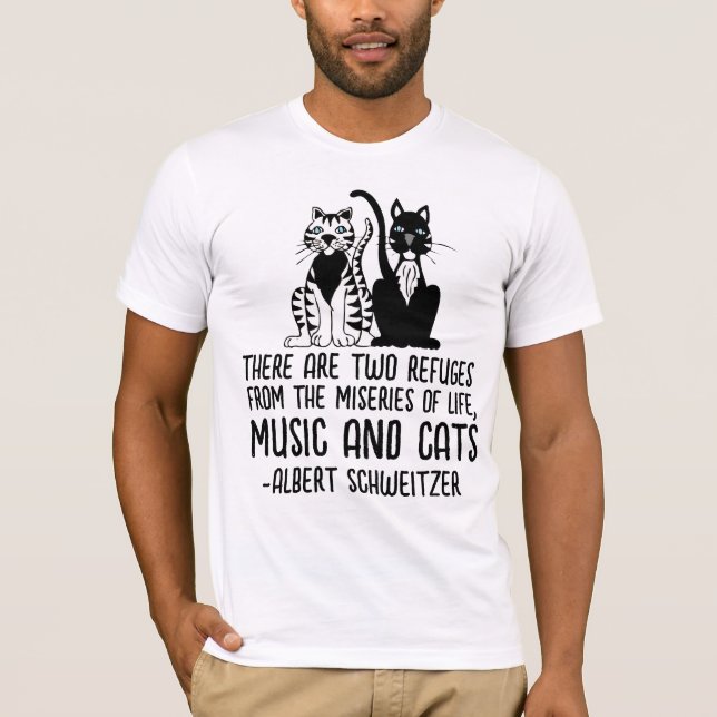 T-SHIRT MUSIQUE ET CHAUSSURES, ALBERT SCHWEITZER CAT (Devant)