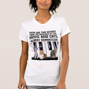T-SHIRT MUSIQUE ET CHAUSSURES, ALBERT SCHWEITZER CITE CAT