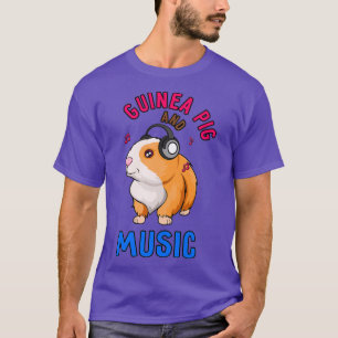 T-shirt Musique et Guinée Pig mignon Rodent