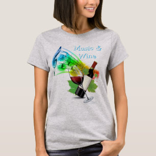 T-shirt Musique Et Vin