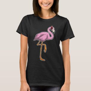 T-shirt Musique Flamant rose casque