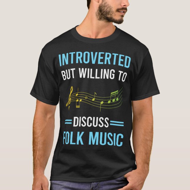 T-shirt Musique Folk Introvertie (Devant)