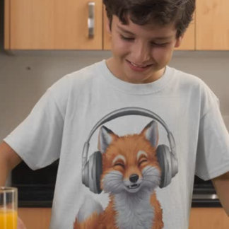 T-shirt Musique fox drôle