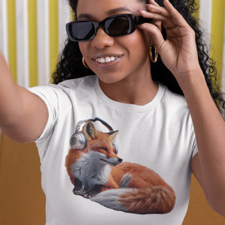 T-shirt Musique fox drôle