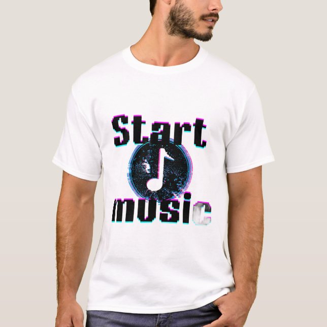 T-shirt Musique Glitch (Devant)