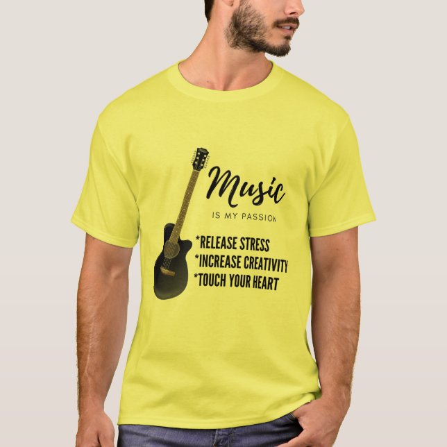 T-shirt musique guitare (Devant)