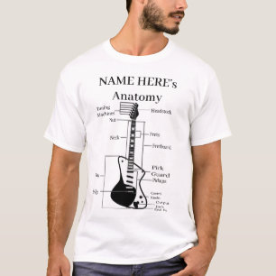 T-shirt Musique Guitare Anatomie Amoureuse D'Une Guitare