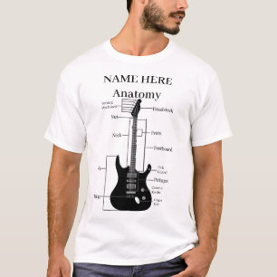 T-shirt Musique Guitare Anatomie Amoureuse D'Une Guitare