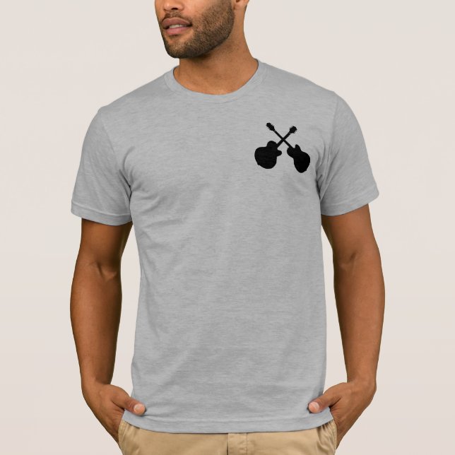 T-shirt Musique guitares noir (Devant)