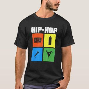 T-shirt Musique Hip hop Old Retro School Rap Danse Dj