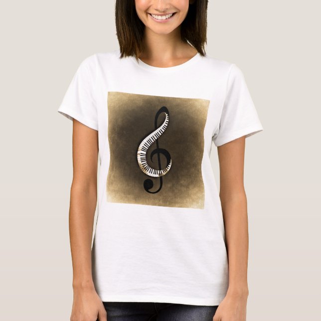 T-shirt Musique  Instruments  notes danser airs radio touc (Devant)