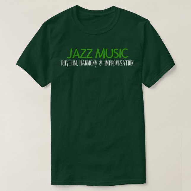 T-shirt Musique jazz - Harmonie rythmique & Improvisation  (Design devant)