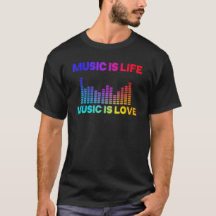 T-shirt Musique La Vie La Musique Est Amoureux Equalizer S