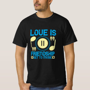 T-shirt Musique - L'Amour Est L'Amitié Réglée À La Musique