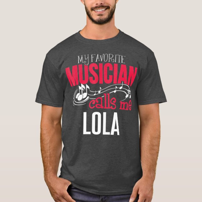 T-shirt Musique Lola Design Mes appels musiciens préférés (Devant)