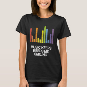 T-shirt Musique me garde souriant Equalizer Graphique DJ M