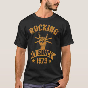 T-shirt Musique Mens Rock Band Drumming Drummer Né En 1973