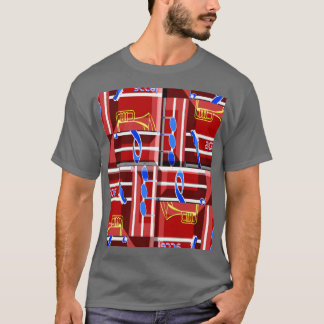 T-shirt Musique Merveilleuse Été Bleu Vibes Géométrique Ro