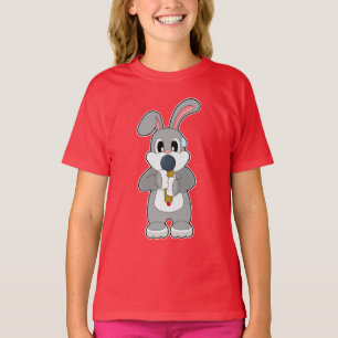 T-shirt Musique Microphone chanteur de lapin