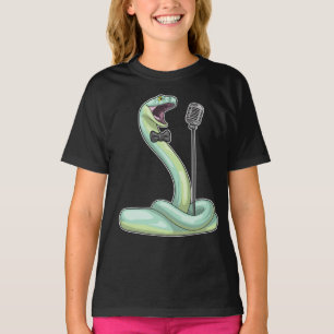 T-shirt Musique Microphone de chanteur serpent