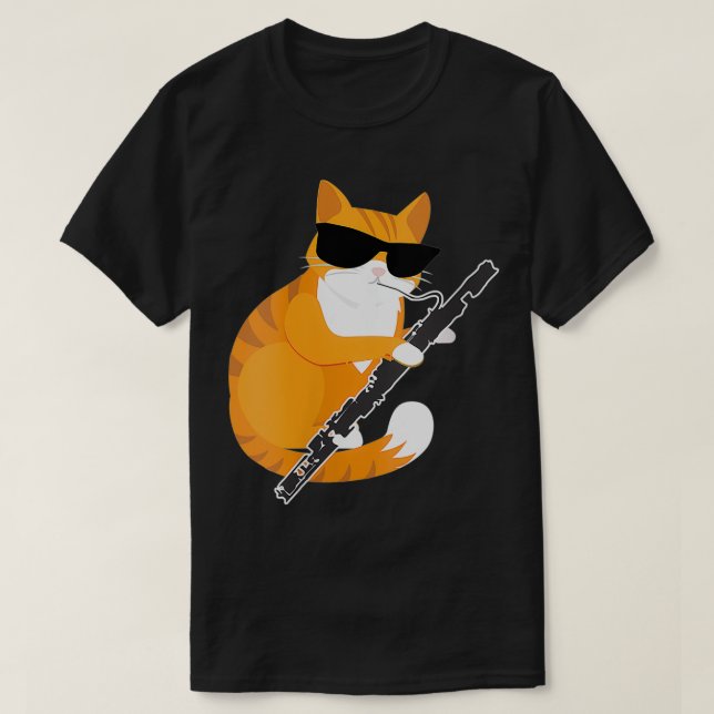T-shirt Musique mignonne Femme Chat Lunettes de soleil Mus (Design devant)