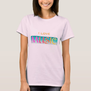 T-shirt Musique minimaliste I Love