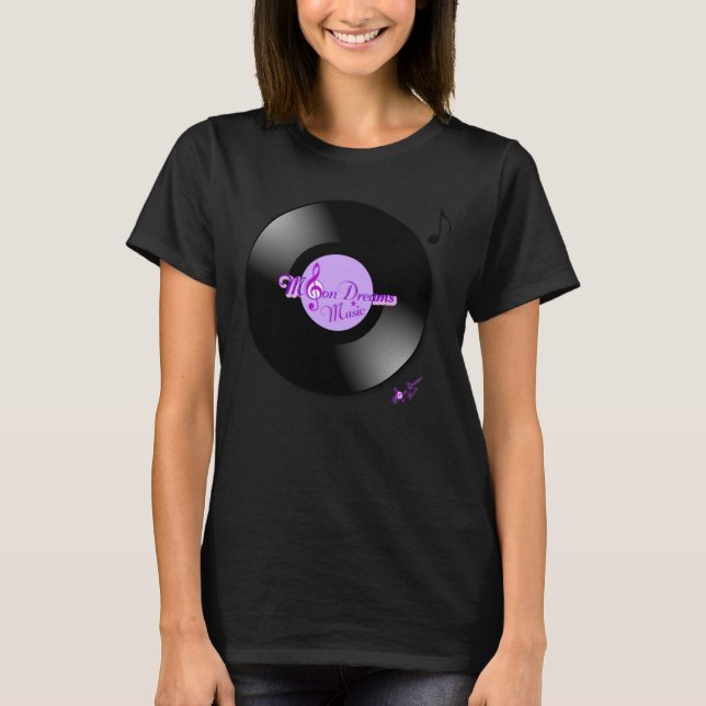 T-shirt Musique Moon Dreams Record SpaghettiStraps noir (Devant)