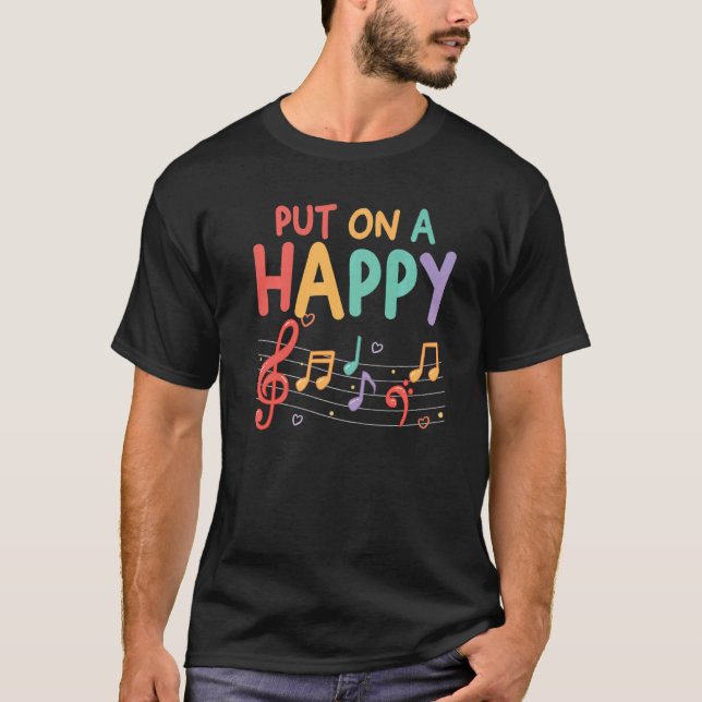 T-shirt Musique Musicienne Notes Mises Sur Une Bonne Musiq (Devant)