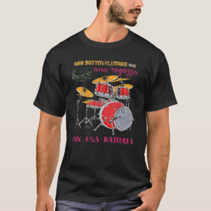 T-shirt Musique Ne Sous-Estime Jamais Une Fille Avec Batte