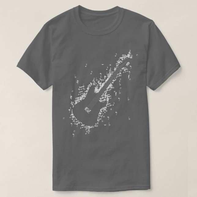 T-shirt Musique Note Guitare électrique843 (Design devant)