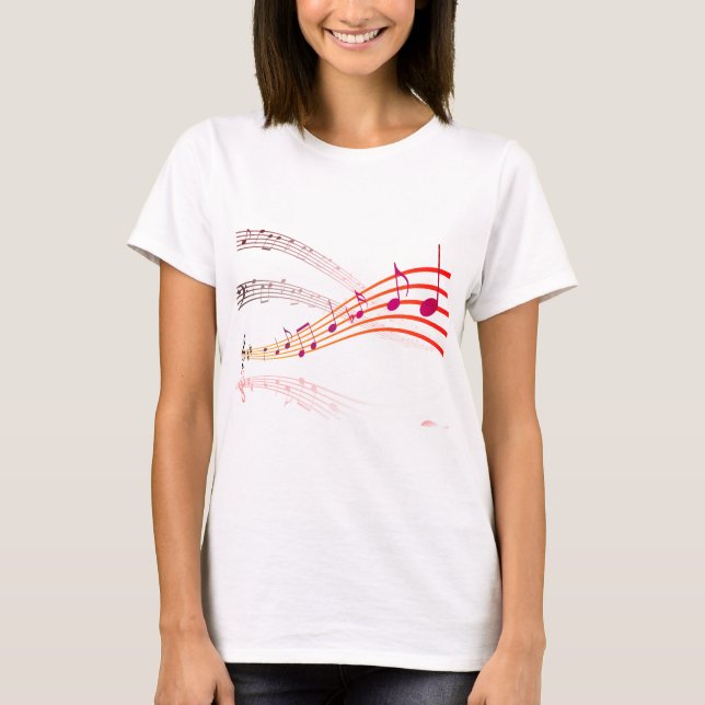 T-shirt Musique, notes, clef (Devant)