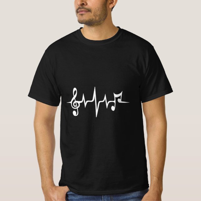 T-shirt Musique Notes d'impulsions Clé Fréquence Wave Soun (Devant)