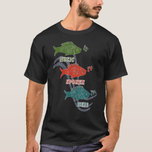 T-shirt Musique Parlée Ici Poisson Notes musicales