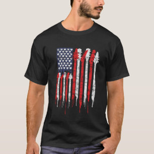 T-shirt Musique patriotique de guitare d'amants de