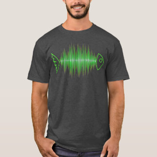 T-shirt Musique Poisson Taux de pouls Fréquence Dance Hous